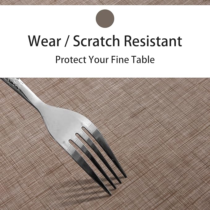 LIBERECOO Vinyl Tablecloth with Flannel Backing, Flaxen, Waterproof, Stain-Resistant, Easy-Clean Table Cover for Dining, Kitchen, and Outdoor Use, 60" x 120" Rectangle