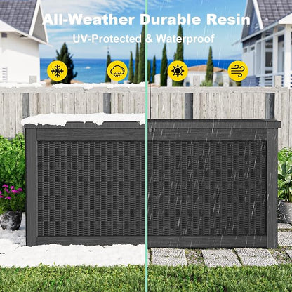 320 Gallon Outdoor Deck Box, Lockable Waterproof Outdoor Storage Boxes - Image 6