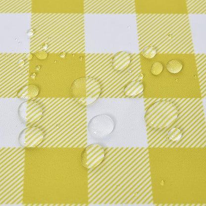 Classic Gingham Tablecloth Fabric - Oblong 58x120 Water Resistant Chequered Pattern Table Cloth for Indoor/Outdoor Use - Tabletop Cover for Birthday, Picnics, Gardens, and Parties