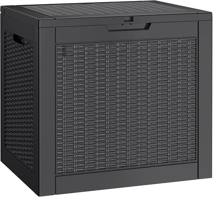 NUNU LAB 31 Gallon Outdoor Storage Box Waterproof,Indoor Outside Deck Boxes,Backyard Storage Bin For Package Delivery,Garden Tools,Patio Cushions,Pool Accessories,Storage Bench Lockable Lid,Tool Box