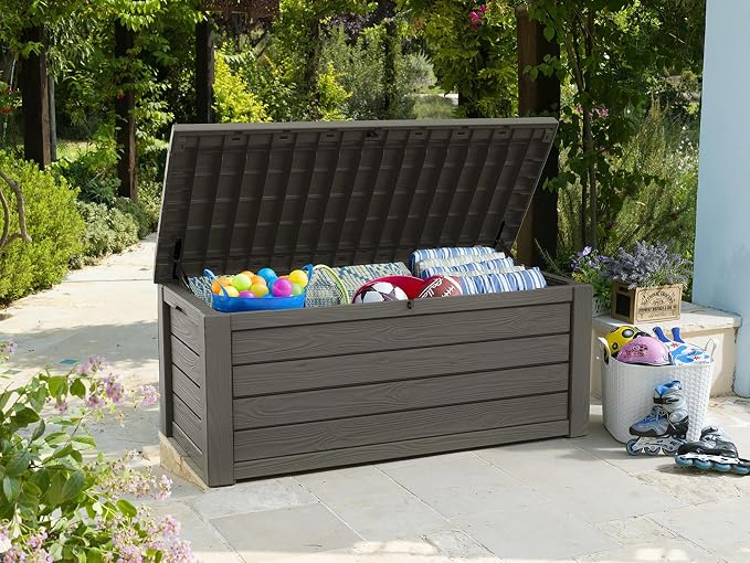 Keter Westwood 150 Gallon Resin Large Outdoor Storage Box - Image 4