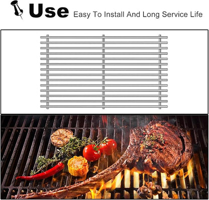 Grill Grates Parts for Weber Genesis II E-410, Weber Grill Parts Genesis 2 S-410, E/S-415, E/S-435, LX E/S-440, 66089, 66097, Flavorizer Bars Grids BBQ Grill Replacement Accessories 18 Inch
