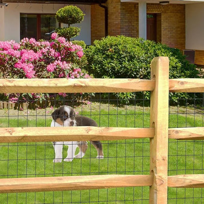 Black PVC Coated Welded Wire Fence 48 Inch x 25 Foot, 2 Inch x 3 Inch 16GA, Garden Border Fencing Roll Vinyl Coating Metal Wire Mesh for Yard Vegetable Plant Protection Poultry Netting