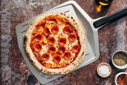 ooni 14” Perforated Pizza Peel – Long Handle Perforated Aluminium Pizza Paddle – Lightweight Pizza Turning Peel Outdoor Pizza Oven Accessories