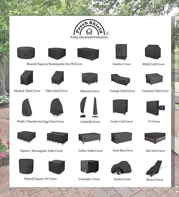 Porch Shield 54W x 24D x 46H inch Premium Gas Grill Cover Up to 52 inch, Waterproof and Fade Resistant 600D BBQ Covers for Weber, Brinkmann, Char-Broil and More, Black