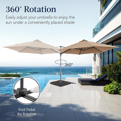 Best Choice Products 10ft Offset Cantilever Hanging Market Patio Umbrella - Image 3