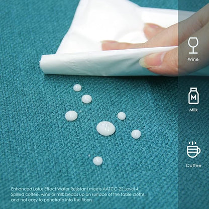 BALCONY & FALCON Rectangle Tablecloth Washable Wrinkle Resistant and Water Proof Table Cloth Decorative Linen Fabric Tablecloths for Dining Parties Kitchen Wedding and Outdoor Use (Lake Blue, 57x118)