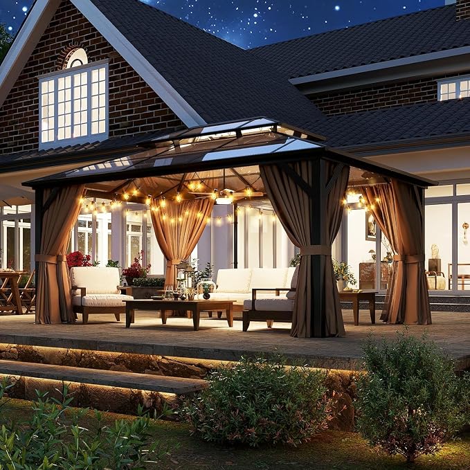 Aoxun 12'x16' Hardtop Gazebo - Image 4