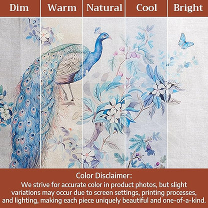 Maison d' Hermine Premium Table Cloth Rectangle Table 100% Combed Cotton 90 x 70 Inches Tablecloth Reusable Decorative for Dining Room, Farmhouse, Party, Festive & Wedding - Peacock Utopia - Orginal