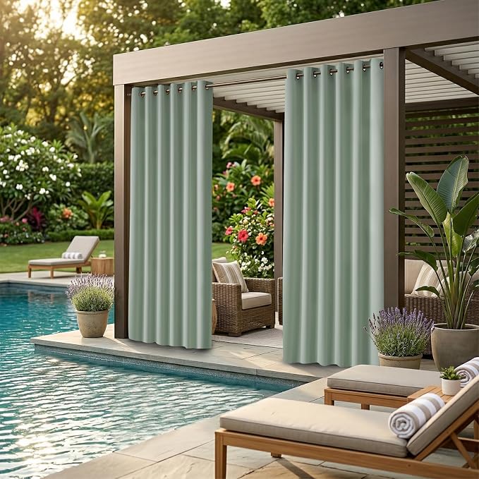 DIVA EN CAMINO DEC Outdoor Patio Curtain Waterproof Darkening Thermal Insulated - Image 2