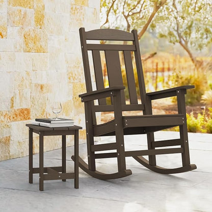 LUE BONA Outdoor Rocking Chairs Set, Poly Porch Rockers - Image 9