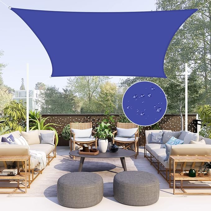 Neween Sun Shade Sail Rectangle Canopy, Waterproof & UV Block Sunshade by Neween