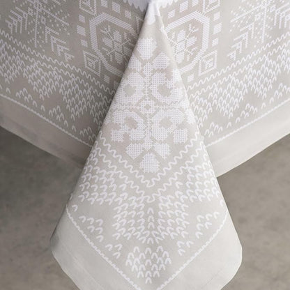 Maison d' Hermine Table Cloth Square Table 100% Cotton 54 x 54 Inches Fall Tablecloth Reusable Everyday Use for Thanksgiving Christmas Decorations Dining Farmhouse Party (Cozy Christmas)
