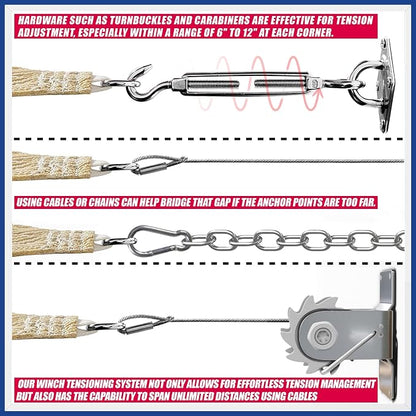8' x 12' Sand Sun Shade Sail UPF50 Rectangle Canopy Fabric Cloth Screen - Image 7