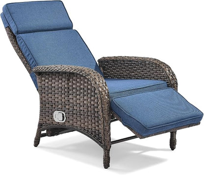 Zero Gravity Wicker Patio Recliner Chair - Image 7