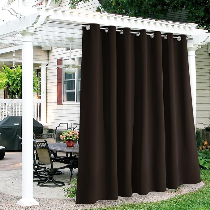 RYB HOME Outdoor Curtains for Patio Waterproof Privacy Thermal Insulated | by RYBHOME