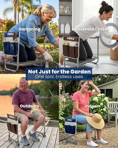 Foldable Garden Kneeler Seat Heavy Duty Garden Stool - Image 7