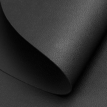 Myir JUN Placemats, Dual-Sided Placemats Waterproof Faux Leather Placemats Set of 4 Place Mats and Coasters Non-Slip Washable Table Mats for Dining Table (Black, Set of 4)