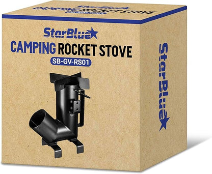 Camping Rocket Stove by StarBlue with FREE Carrying Bag - A Portable Wood Burning Camping Stove with Large Chamber Best for Outdoor Cooking, Camping, Picnic, BBQ, Hunting, Fishing