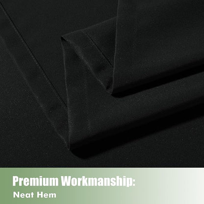 Black Patio Outdoor Curtains Waterproof - Image 5