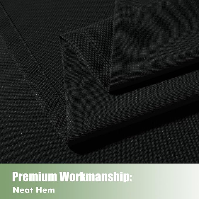 HolidayIdeas Outdoor Curtains for Patio Waterproof 6 Pcs 54x95 Inch Black | - Image 5