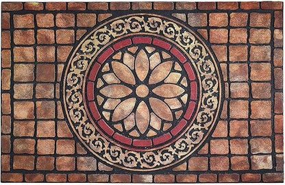 CHICHIC Rectangle Entrance Door Mat Large 18 x 30 Inch High Traffic Area Entry Way Doormat Front Door Rugs Outdoors Heavy Duty Welcome Mat, Non Slip Rubber Back Low Profile for Garage