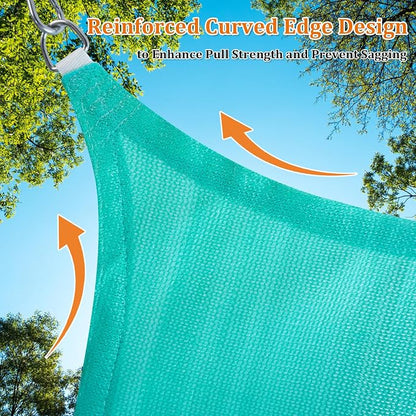 Shade&Beyond Custom Sun Shade Sail 16'X17'X23.3'Triangle Sun Sail Shades Patio - Image 5