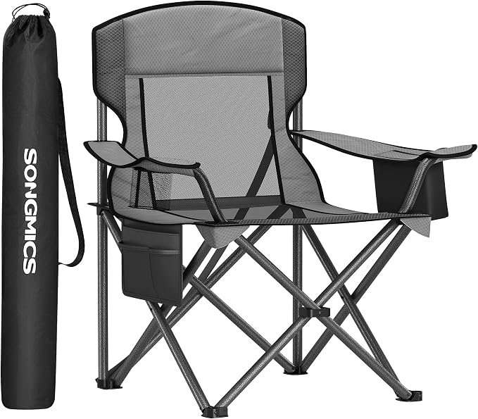 SONGMICS Camping Chair, Folding Oversized Chair, Comfortable and Heavy-Duty by Unknown