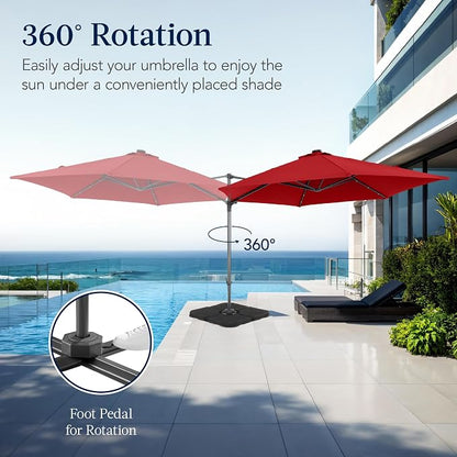 Best Choice Products 10ft Solar LED Offset Cantilever Hanging Market Patio - Image 3