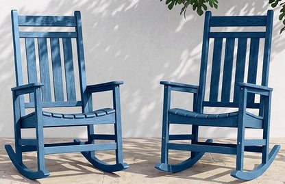 SERWALL Outdoor Rocking Chair Set of 2, Oversized Rocker by SERWALL