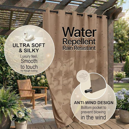 DIVA EN CAMINO DEC Outdoor Patio Curtain Waterproof Darkening Thermal Insulated - Image 4