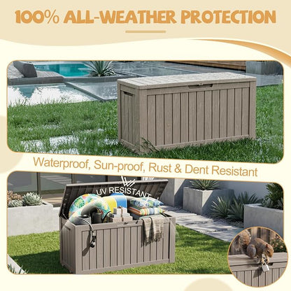 Outdoor Storage Box Waterproof, 150 Gal Gen 2 Resin Deck Box - Image 4