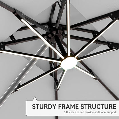 9' X 12' Cantilever Patio Outdoor Umbrella - Image 2