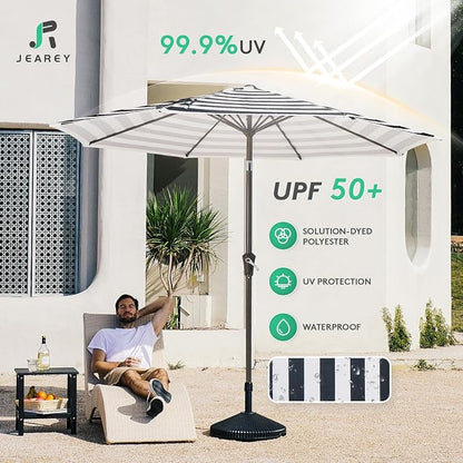 JEAREY 10 ft Outdoor Patio Umbrella w/Tilt and Crank - Image 3