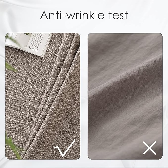BALCONY & FALCON Rectangle Tablecloth Washable Wrinkle Resistant and Water Proof Table Cloth Decorative Linen Fabric Tablecloths for Dining Parties Kitchen Wedding and Outdoor Use (Taupe Gray, 57x118)