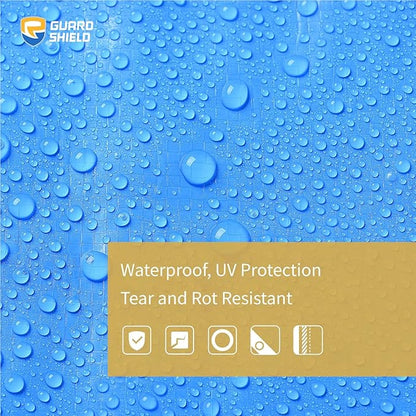 GUARD SHIELD Blue Tarp Waterproof 8x10 Feet Medium Duty All Purpose Poly Tarps Cover 7mil