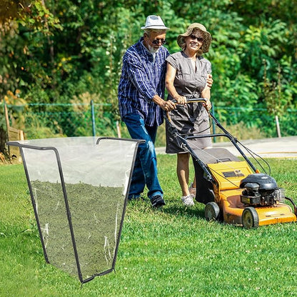 2PCS Outdoor Trash Bag Holder Metal Garden Trash Bag Holder for Yard Waste Stand Holds 30-45 Gallons Leaf Bag Holder with 4 Clips for Leaves Camping Lawn Party Weeding Yard Gardening（2pcs+8clips）