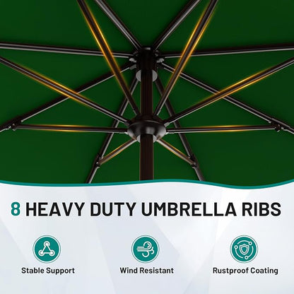 9 FT Patio Umbrella for Outdoor, Outdoor Table Umbrella - Image 3