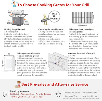 Grill Grates for Charbroil Performance 463342119 463347017 463335517 463376017, Grill Grates Replacement for Char-Broil 463347418 463347519 463342118 463347518, G470-0003-W1 G470-0002-W1, 18" x 25"
