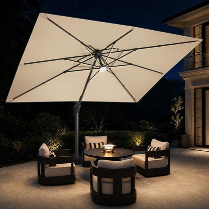 JZAC & QZYD 9x12 FT Cantilever Offset Patio Umbrella - Image 2