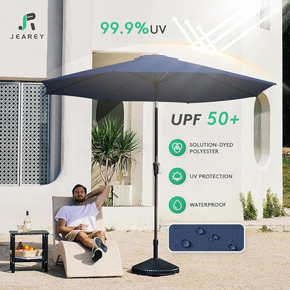 JEAREY 10 ft Outdoor Patio Umbrella w/Tilt and Crank - Image 3