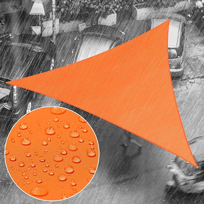 Royal Shade 11' x 17' x 20.2' Orange Triangle Waterproof Sun Shade Sail Order by RoyalShade