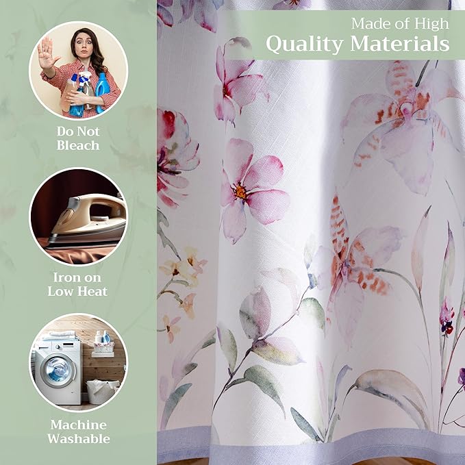 Maison d' Hermine Table Cloth Round Table 100% Cotton 63 Inches Tablecloth Reusable Decorative Everyday Use for Dining Room, Farmhouse, Home, Party, Festive & Wedding Spring Summer - Summer Floral
