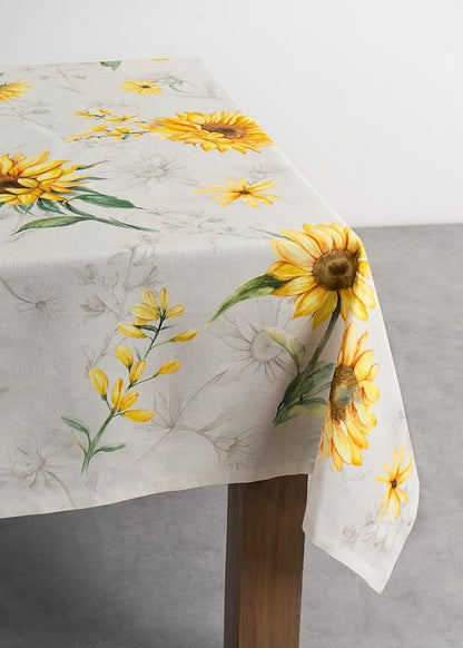 Maison d' Hermine Table Cloth Rectangle Table 100% Cotton 60 x 108 Inches Tablecloth Reusable Decorative Everyday Use for Dining Room, Farmhouse, Home, Party, Festive & Wedding Spring Summer - Candice