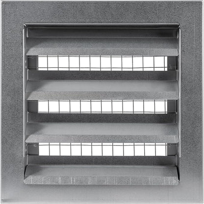Vent Systems 8" x 8" Inch Galvanized Steel Industrial Air Return Grille - Heavy-Duty Louvered Air Intake Exhaust Vent Cover – Outdoor Wall Vent HVAC Grille - Register for House Wall Crawl Space