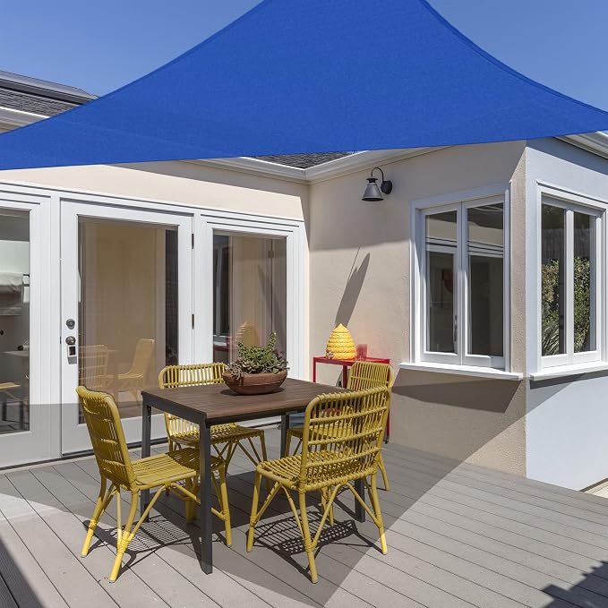 ASTEROUTDOOR Sun Shade Sail Triangle 16' x 16' x 22.64' UV Block Canopy - Image 5
