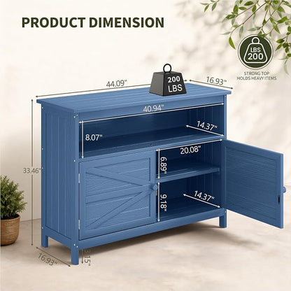 HIPS All-Weather Outdoor Storage Cabinet, Outdoor Sideboard - Image 2