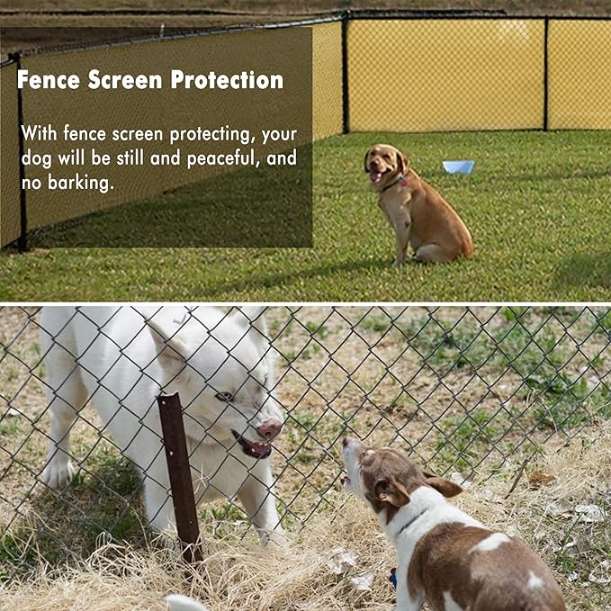 UPGRADE Privacy Fence Screen 4'x32' Sand Outdoor 90% Visibility Blockage 170 GSM Mesh Shade Cover Panels for Backyard,Balcony,Home Decoration with Zip Ties,Customized Avaliable