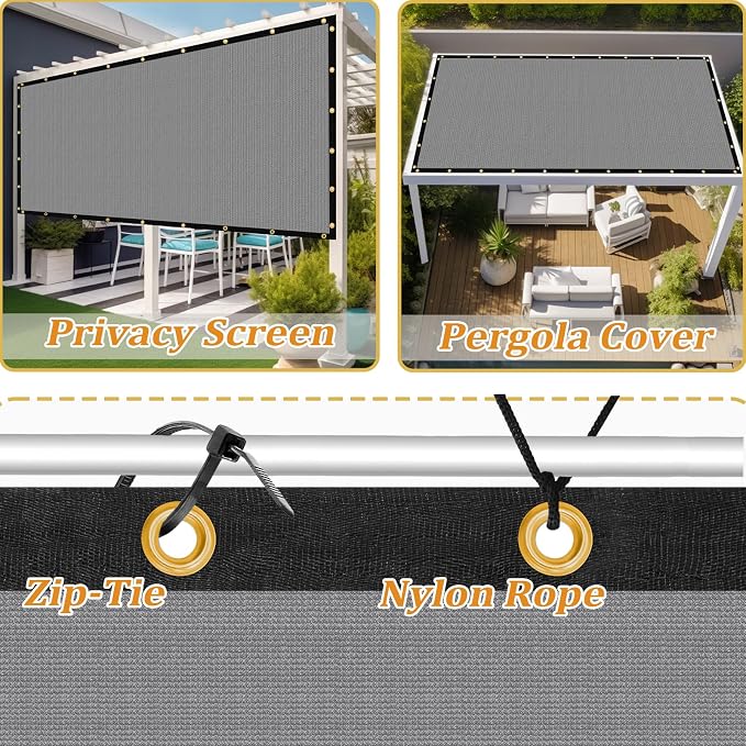 Shade&Beyond Customized Size 18' X 23' Shade Cloth - Image 4