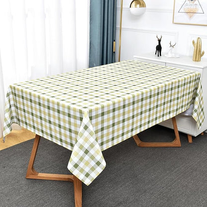 Classic Gingham Buffalo Tablecloth Fabric - Oblong 58x144 Inch Water Proof Checkered Table Cloth for Indoor Outdoor - Table Cover for Birthday, Picnics, BBQs, and Parties